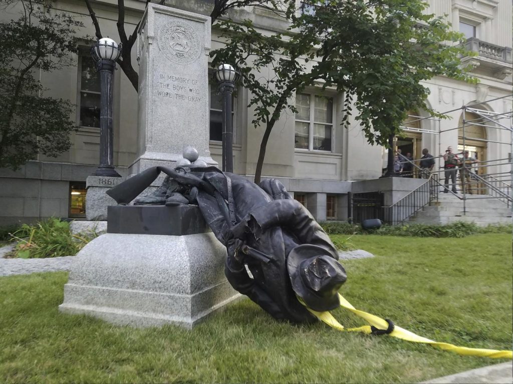 Tearing down statues of people you don't like is easy and has a long tradition among intolerant groups. Building statues of people you like is much harder.